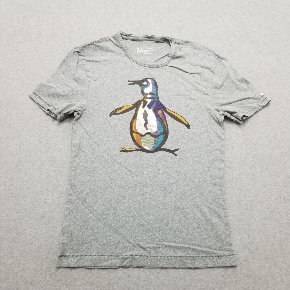 Penguin Shirt Youth Small Gray Short Sleeve Boys